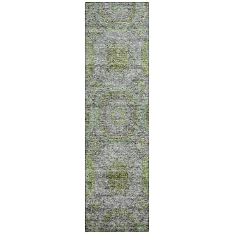 Machine Washable Indoor/ Outdoor Vintage Traditional Chantille Rug