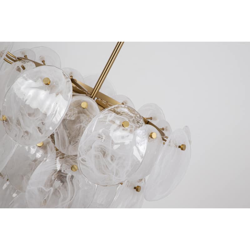 Artcraft Lily 8-Light Chandelier - Brushed Brass Finish