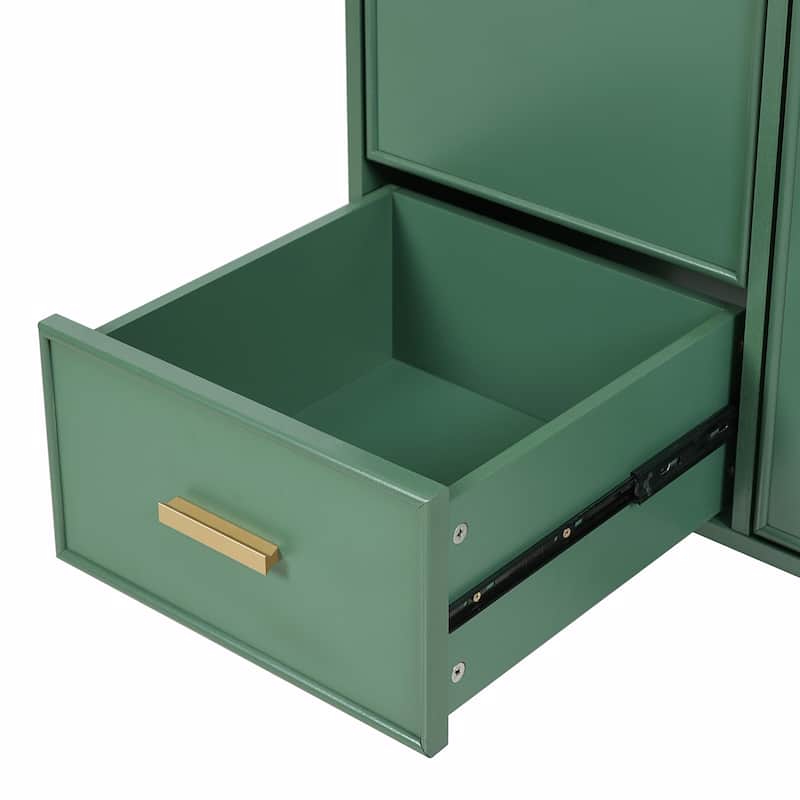 24" Bathroom Vanity with Sink, Bathroom Cabinet with Door Shelf, Deep Drawer, 2-Tier Pull-Out Basket