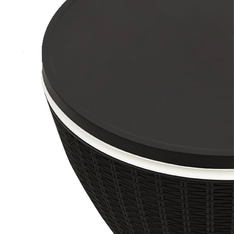vidaXL 3-in-1 Ice Cooler Table Polypropylene - 18.9" x 18.9" x 22.4"/32.3"