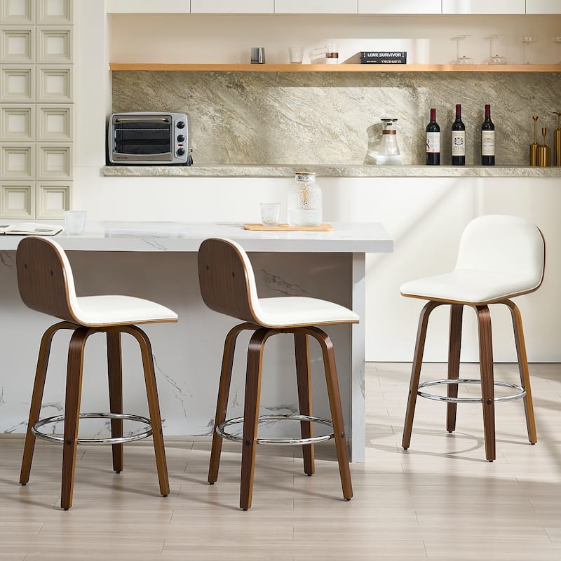 Upholstered Wood Swivel Bar Stools/ Counter Stool