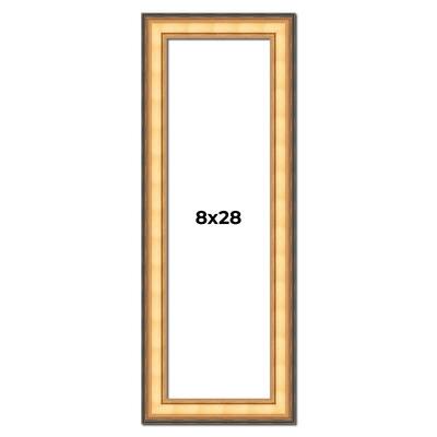 8x28 Frame Gold Plein Aire Solid Wood Picture Frame Width 2 Inches |