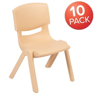 16-inch BizChair 4-Pack Black Student Stack School Chair 