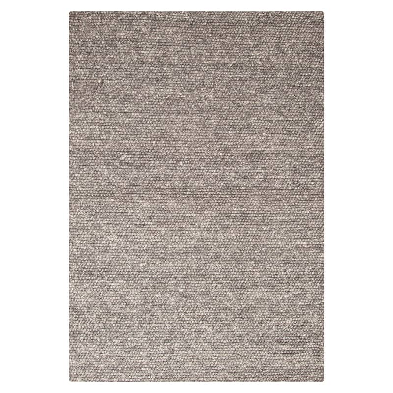 ECARPETGALLERY Braid weave Sienna Dark Grey Wool Rug - 5'3 x 7'5