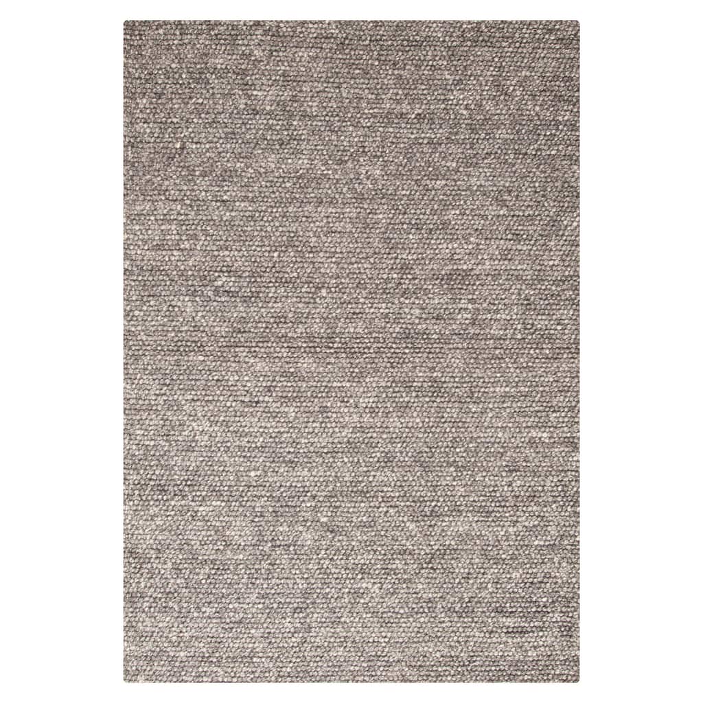 ECARPETGALLERY Braid weave Sienna Dark Grey Wool Rug - 5'3 x 7'5