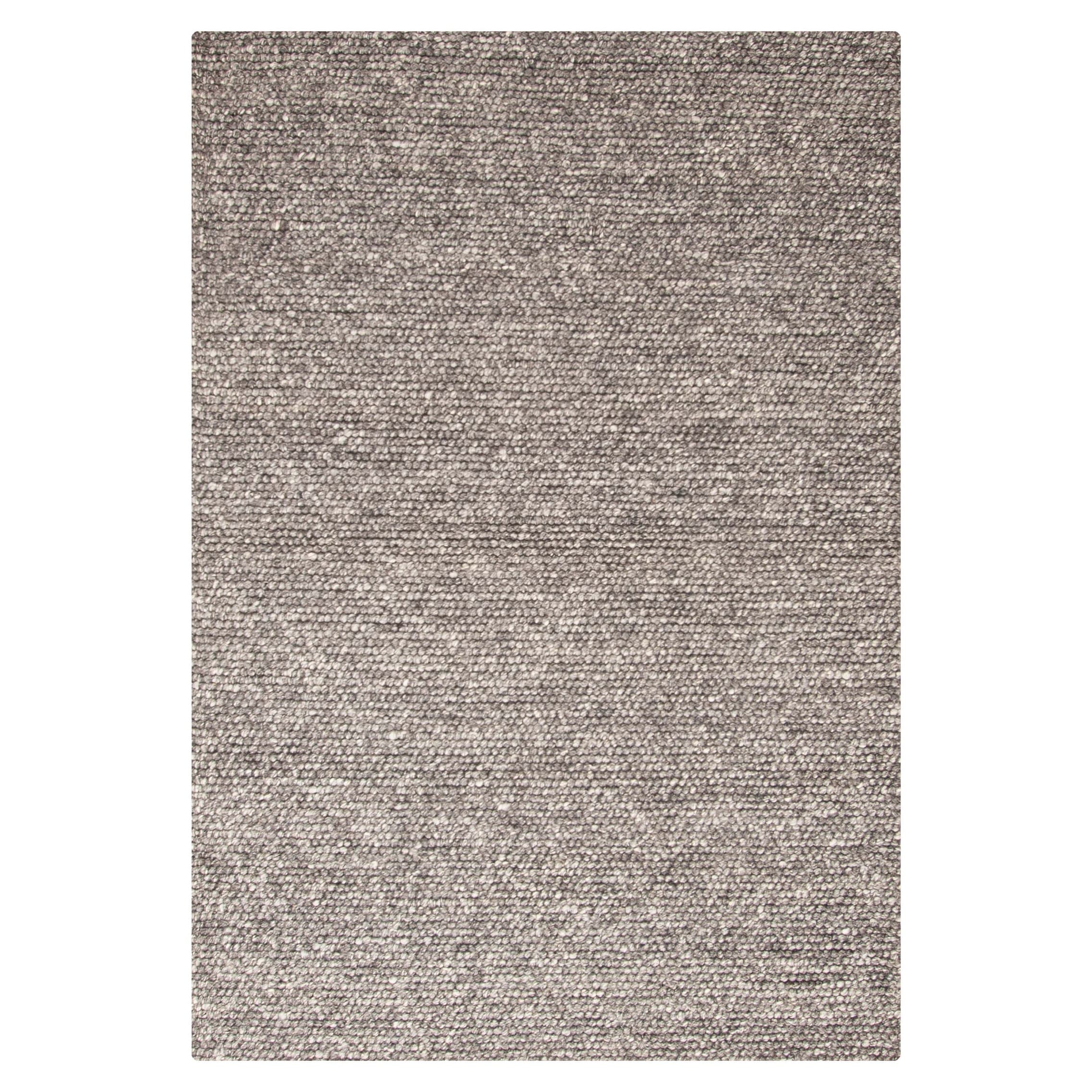 ECARPETGALLERY Braid weave Sienna Dark Grey Wool Rug - 5'3 x 7'5