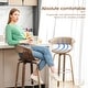 preview thumbnail 135 of 167, Glitzhome Set of 2 or 4 Modern Counter & Bar Height Wooden Swivel Bar Stools