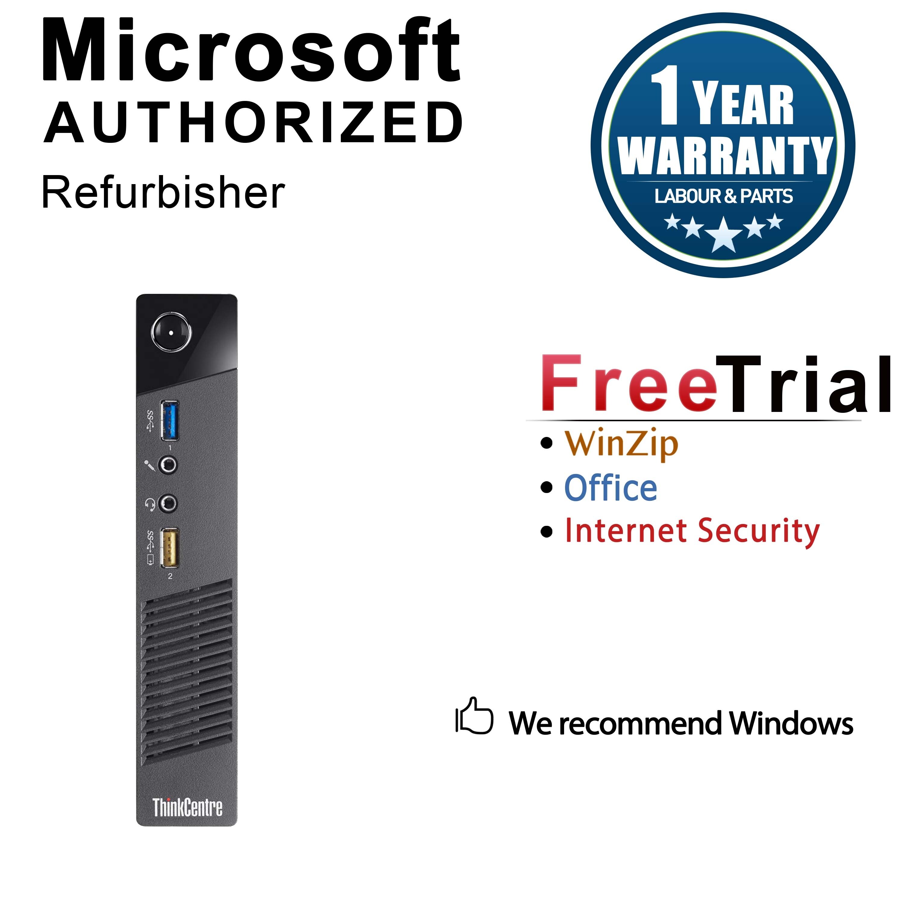 Lenovo Thinkcentre M73 Desktop Tiny Intel Core I5 4570t 2 9g 4gb Ddr3 3g Windows 7 Pro 1 Year Warranty Refurbished Black Overstock Lenovo Thinkcentre M73 Desktop Tiny Intel Core I5 4570t 2 9g 4gb Ddr3 3g Windows 7 Pro 1 Year Warranty Refurbished Black Overstock