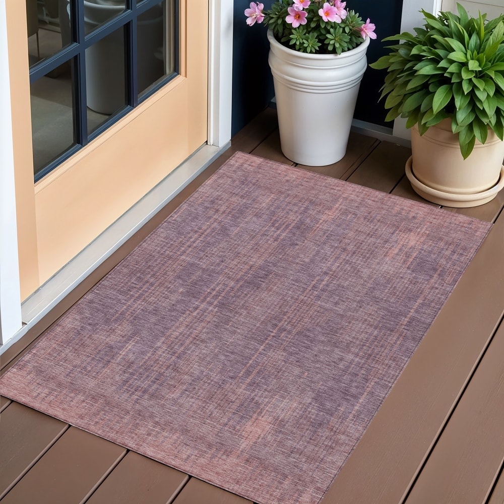 HomeRoots Striped Transitional Rectangle Outdoor Rug