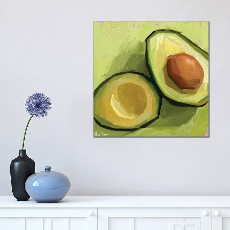 iCanvas "Just An Avocado" by Teddi Parker Canvas Print - 18x18x1.5