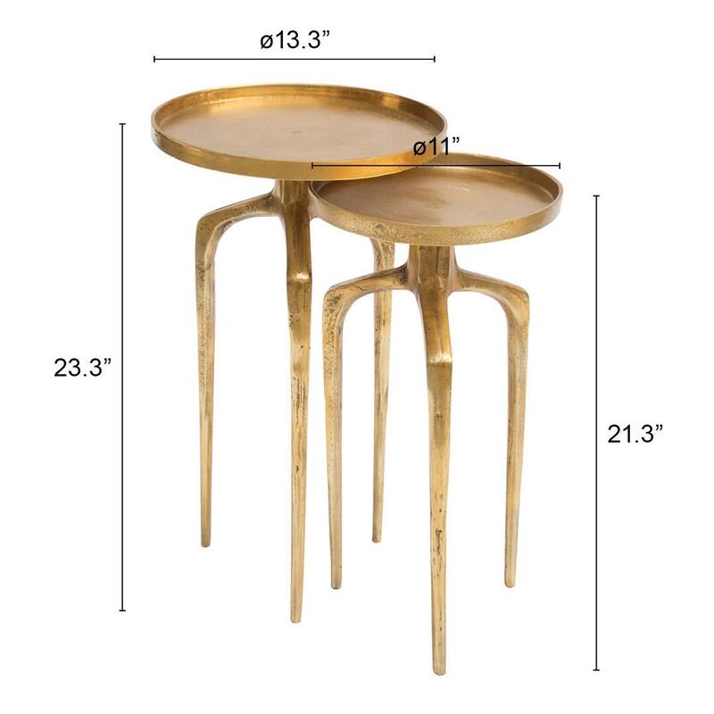 Ben Fox End Table White & Gold