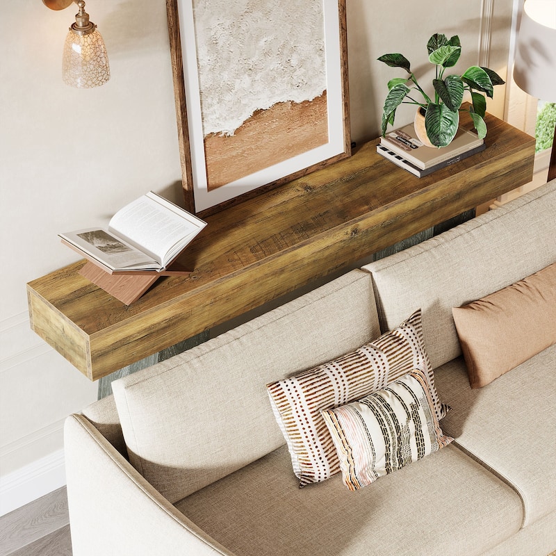 Industrial Console Table with Heavy-Duty Tapered Legs for Entryway