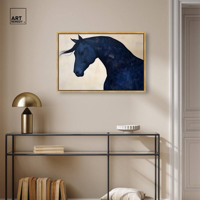 Blue Horse I Canvas by Art Remedy