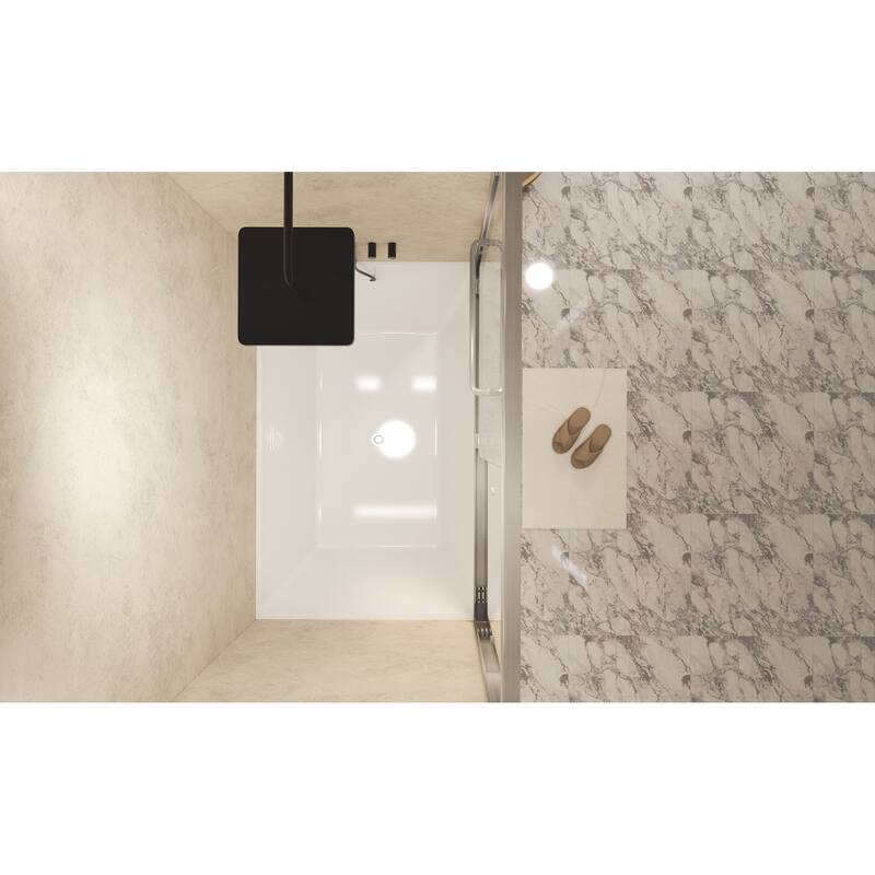 Aluminum Frame Double Sliding Shower Door