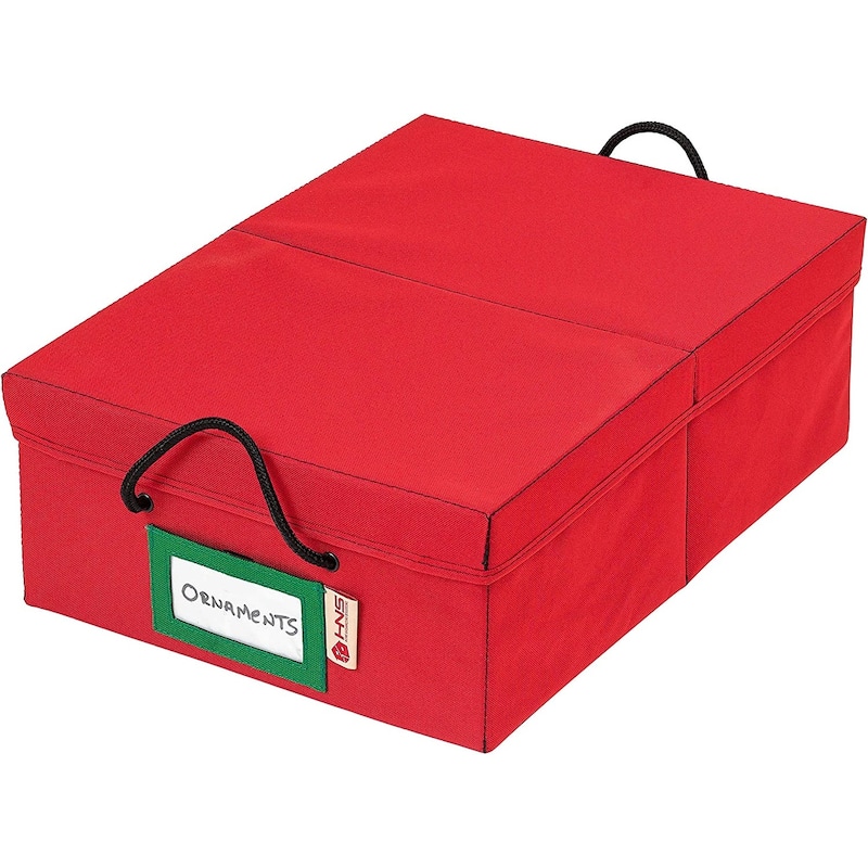 HOLDN’ STORAGE Underbed Christmas Ornament Storage Container Box with Dividers