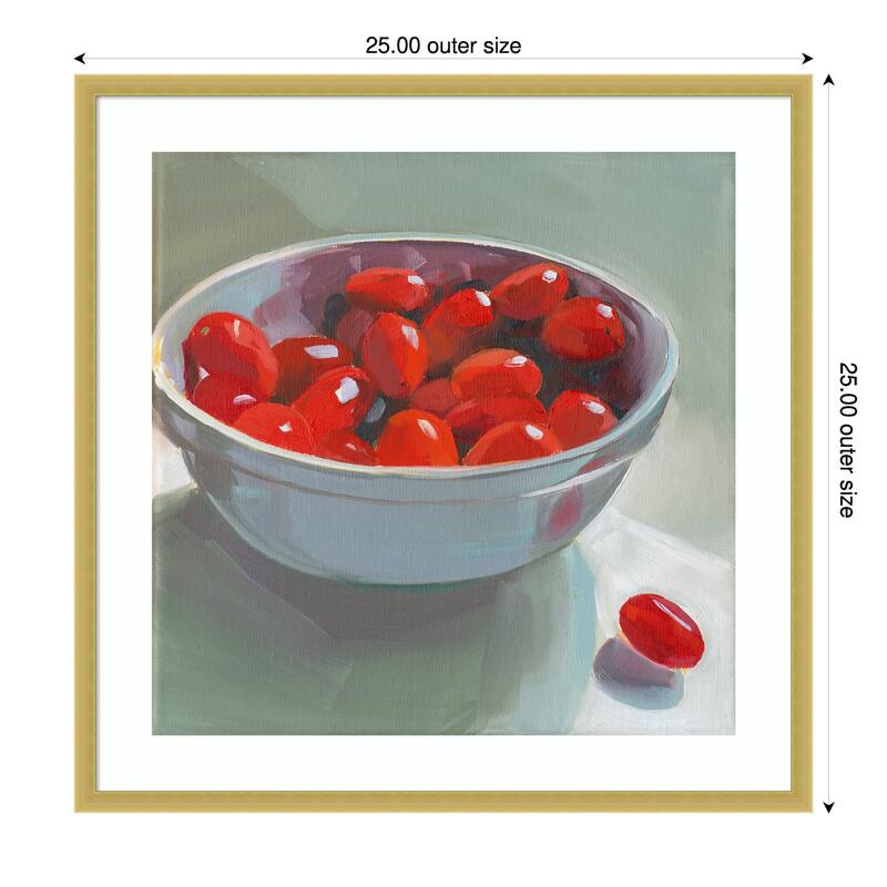 Cherry Tomatoes by Jenny Westenhofer Wood Framed Wall Art Print