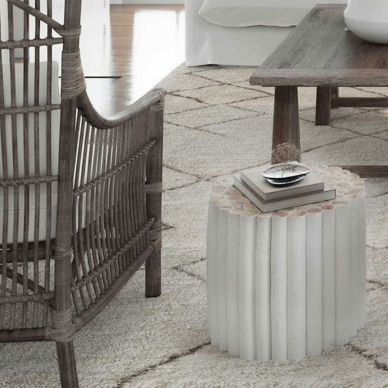 Reclaimed Solid Teak Wood Branch Bundle Table by East at Main