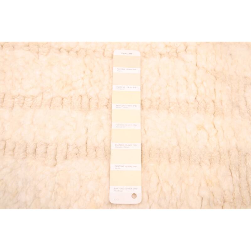 ECARPETGALLERY Hand-knotted Tangier Cream Wool Rug - 8'5 x 9'10