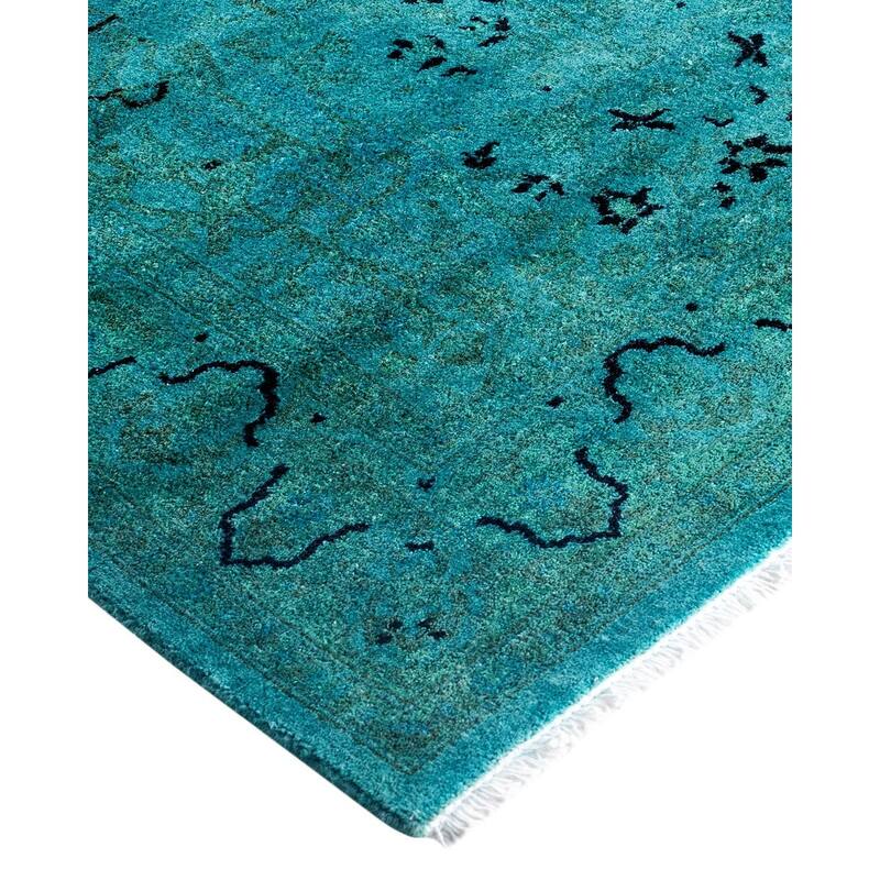 Contemporary Overdyed Wool Hand Knotted Runner - 2' 8" x 10' 2"