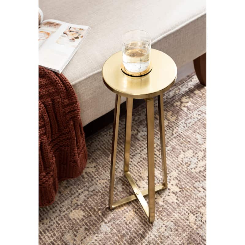 Kate and Laurel Zia Metal Drink Table - 9x9x23