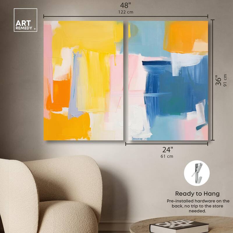 Skyward Radiance I Canvas Set of 2 by Art Remedy, Gallery Wrapped