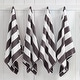 preview thumbnail 35 of 41, Linery & Co. Oversized Cotton Cabana Beach Towel, 4 Pack - 35" x 70" 4 Pack- 35" x 70" - Charcoal Grey