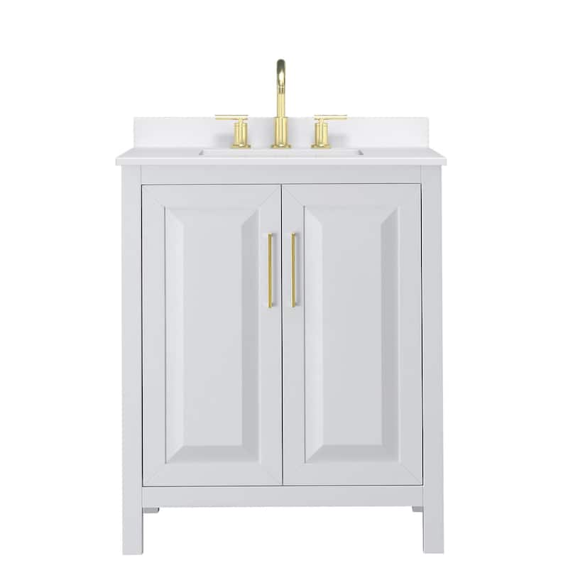 Daria 30-inch Single Vanity, 3 Hole Quartz Top