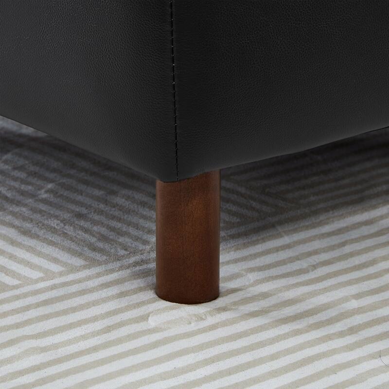 Roomfitters Modern Sectional Sofa, Comfortable L-Shaped Upholstered Couch with Solid Wooden Legs for Living Room