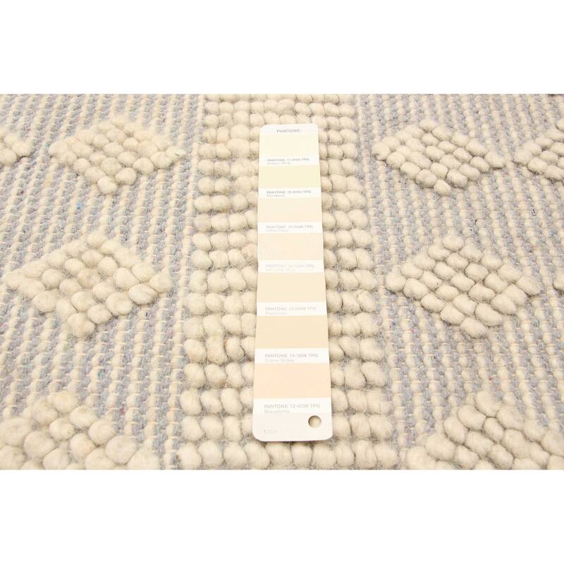 ECARPETGALLERY Braid weave Sienna Cream Wool Rug - 5'0 x 8'6