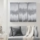 preview thumbnail 11 of 18, Madison Park Luminous Heavily Embellished 3-piece Canvas Wall Art Set Grey