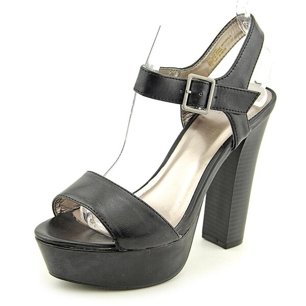 Material Girl Womens CIARA Leather Open Toe Special Occasion Platform Sandals