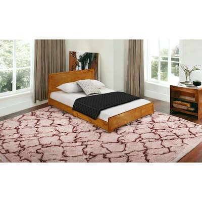 HomeRoots Oak Wood King Bed Frame