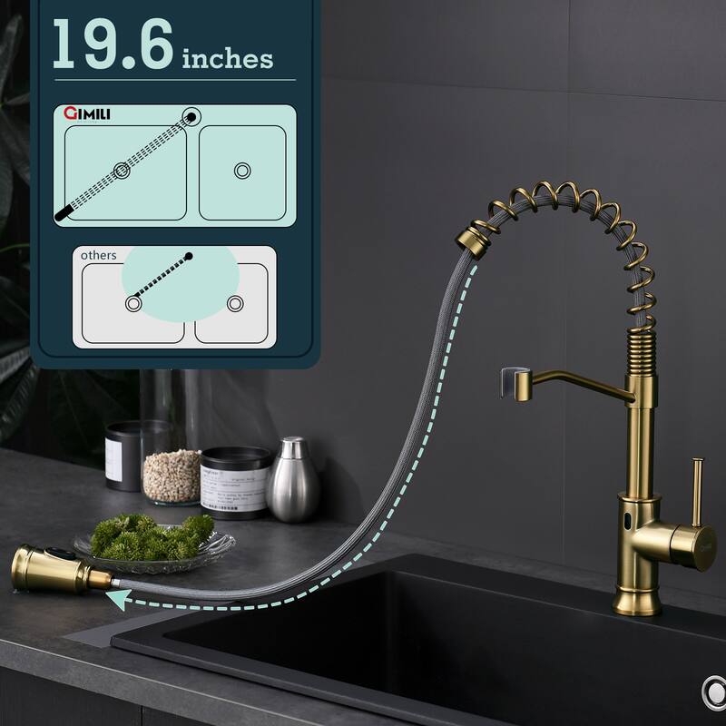 Touchless KitchenFaucets with Pull Down Sprayer Motion Sensor Sink Faucet