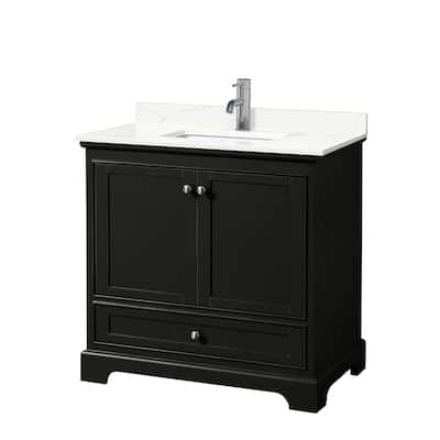 Wyndham Collection WCS202036S-QTZ-UNSMXX Deborah 36" Free Standing