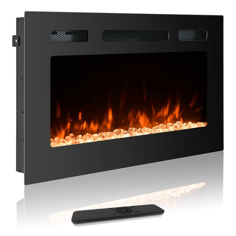 Clihome Ultra-thin Recessed Wall-Mounted Electric Fireplace