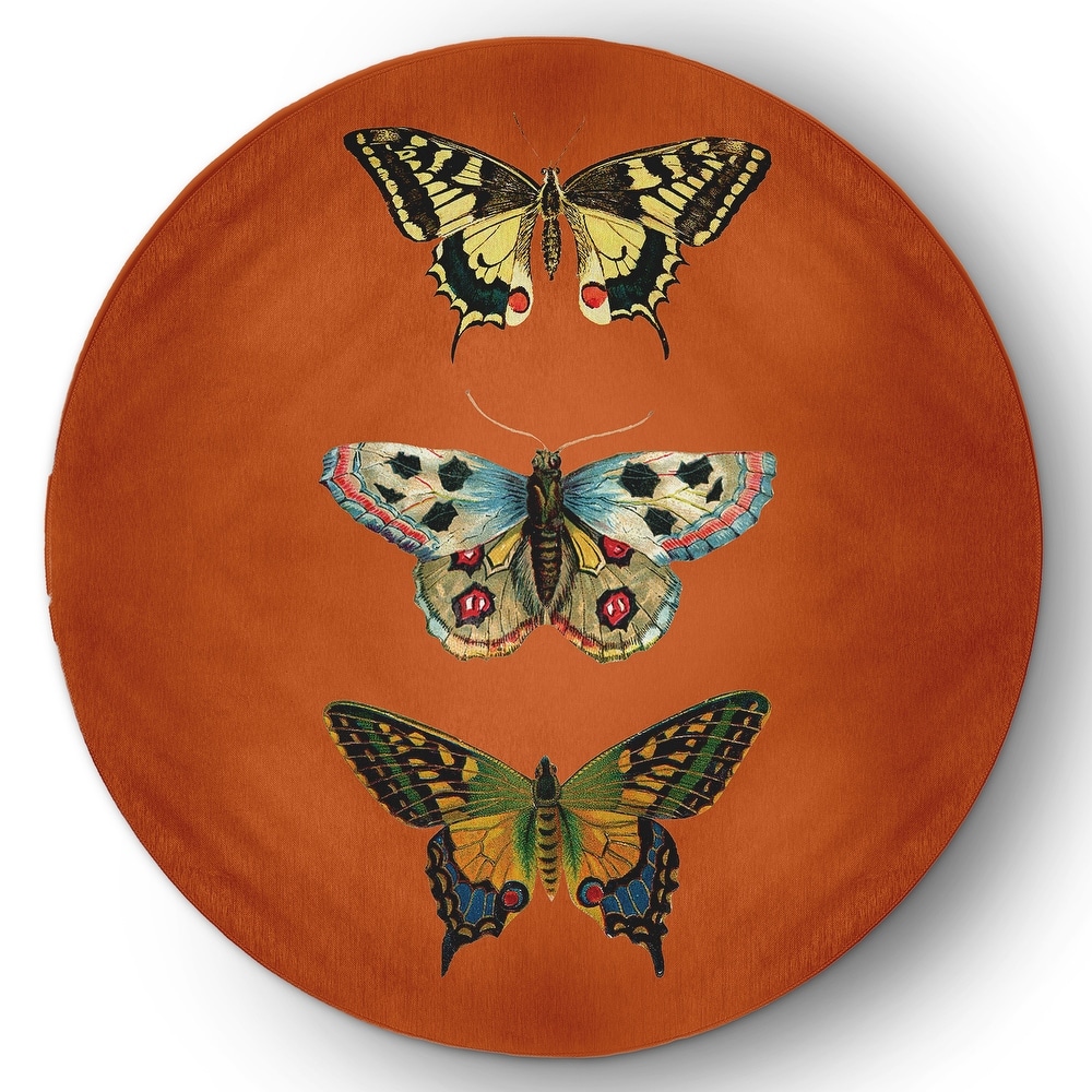 Butterflies Novelty Chenille Area Rug