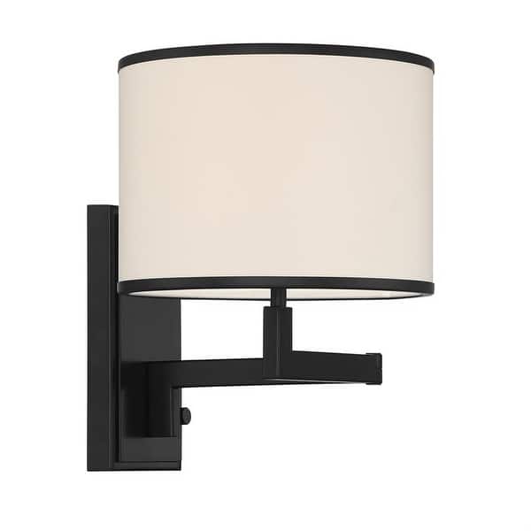 slide 2 of 7, Madison 1 Light Matte Black Task Light - 10'' W x 13'' H x 21.38'' D