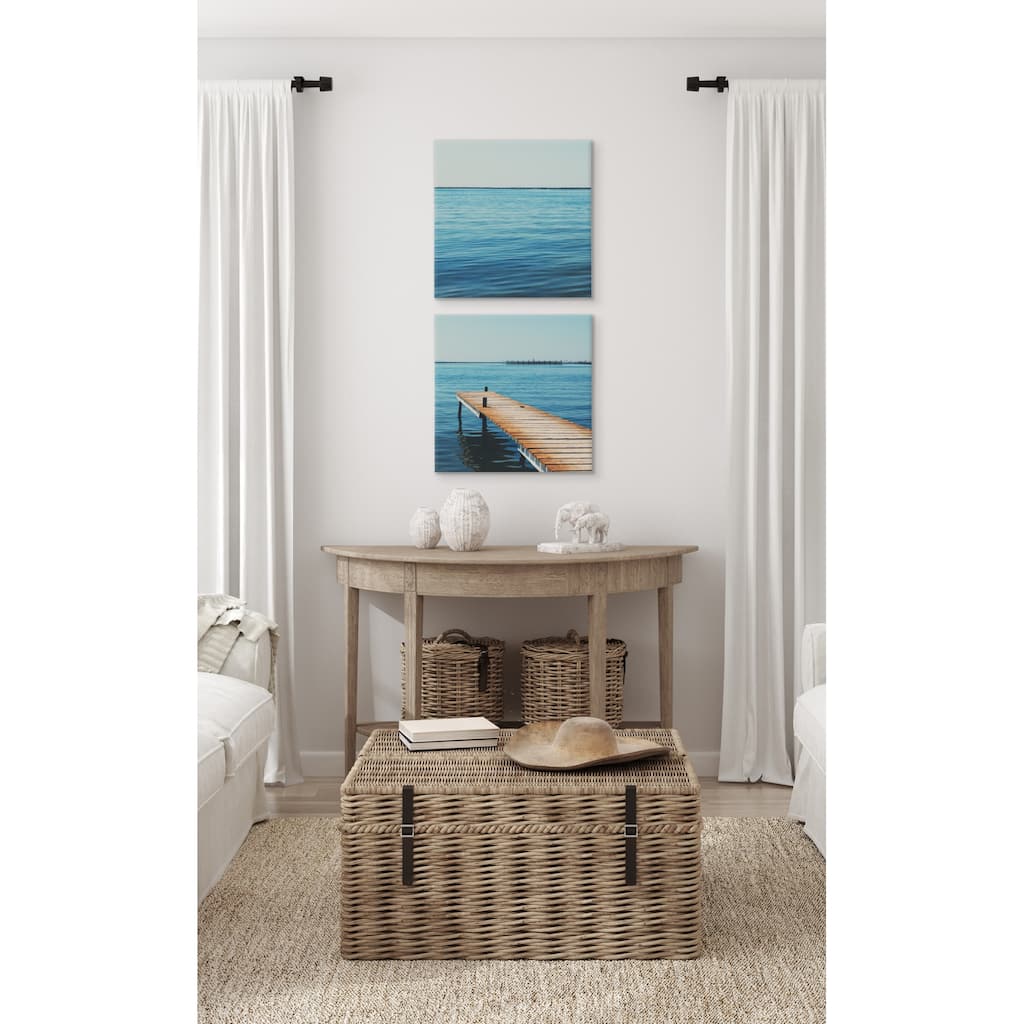 Kate and Laurel Etang de Thau Canvas Art Set by Laura Evans