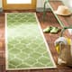 SAFAVIEH Courtyard Kathy Indoor/ Outdoor Waterproof Patio Backyard Rug - 2'3" x 10' Runner - Green/Beige