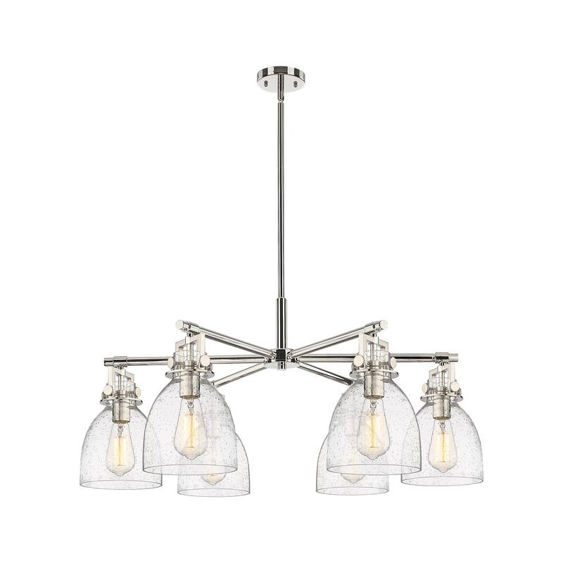 Innovations Lighting Downtown Urban - Newton Bell - 6 Light 26" Stem Hung Chandelier