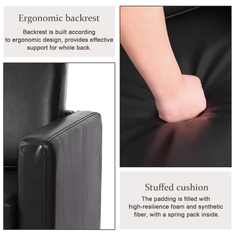 uixe Modern Upholstered Swivel Accent Chair with Pocket Spring Seat