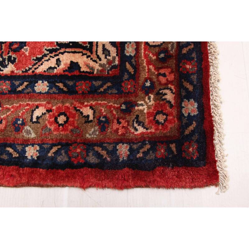 ECARPETGALLERY Hand-knotted Andelz Red Wool Rug - 3'0 x 9'0