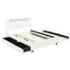 preview thumbnail 5 of 29, Queen Platform Bed with RGB LED, Trundle, and Storage