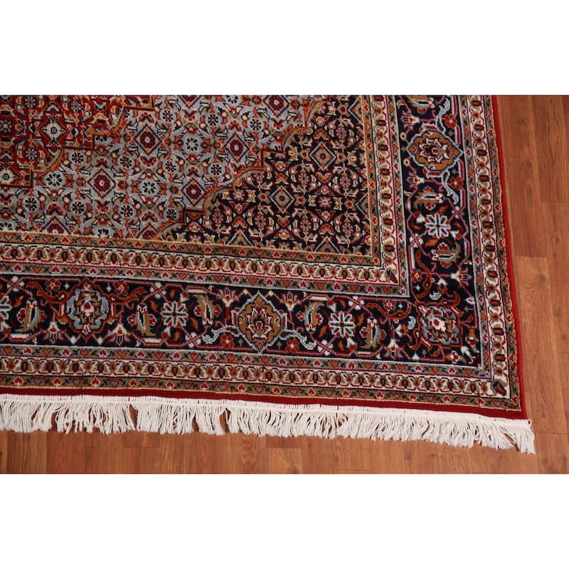 Geometric Red Tabriz Turkish Area Rug Machine Made Carpet - 9'8"x 12'10"