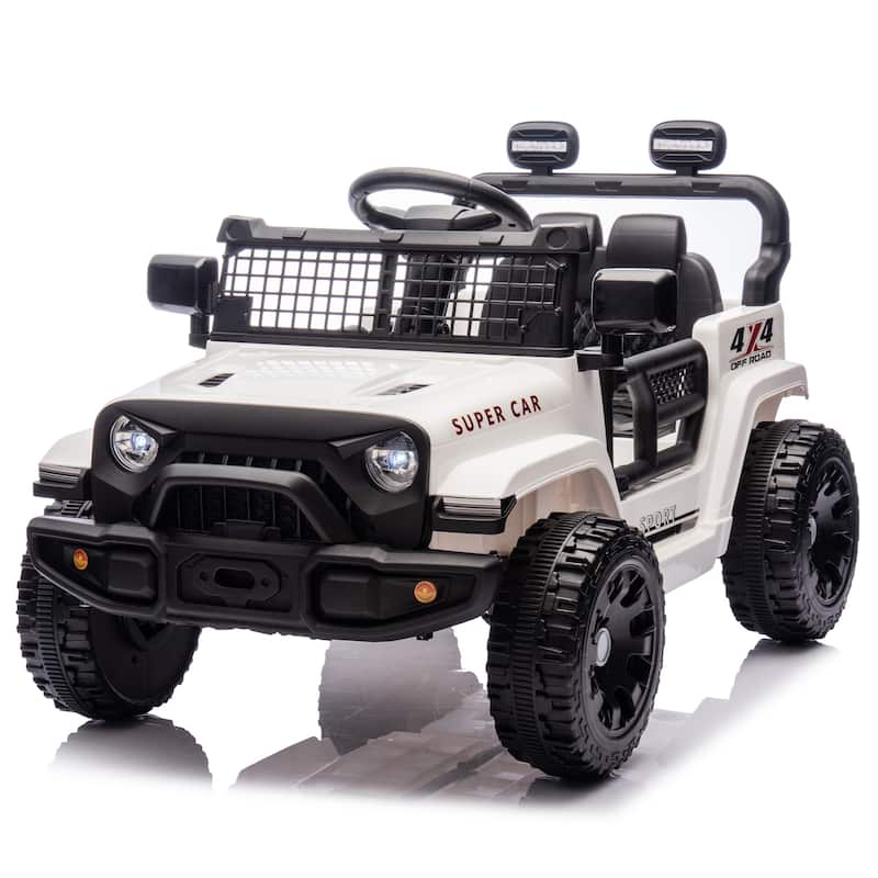 24V Kids Electric Ride-On Car with Remote Control, Ages 3+, 2WD & Bluetooth - White