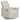 Evolur Raleigh Glider in Light Sand, Upholstered Plush Seating 360° Swivel Glider Rocking Chair