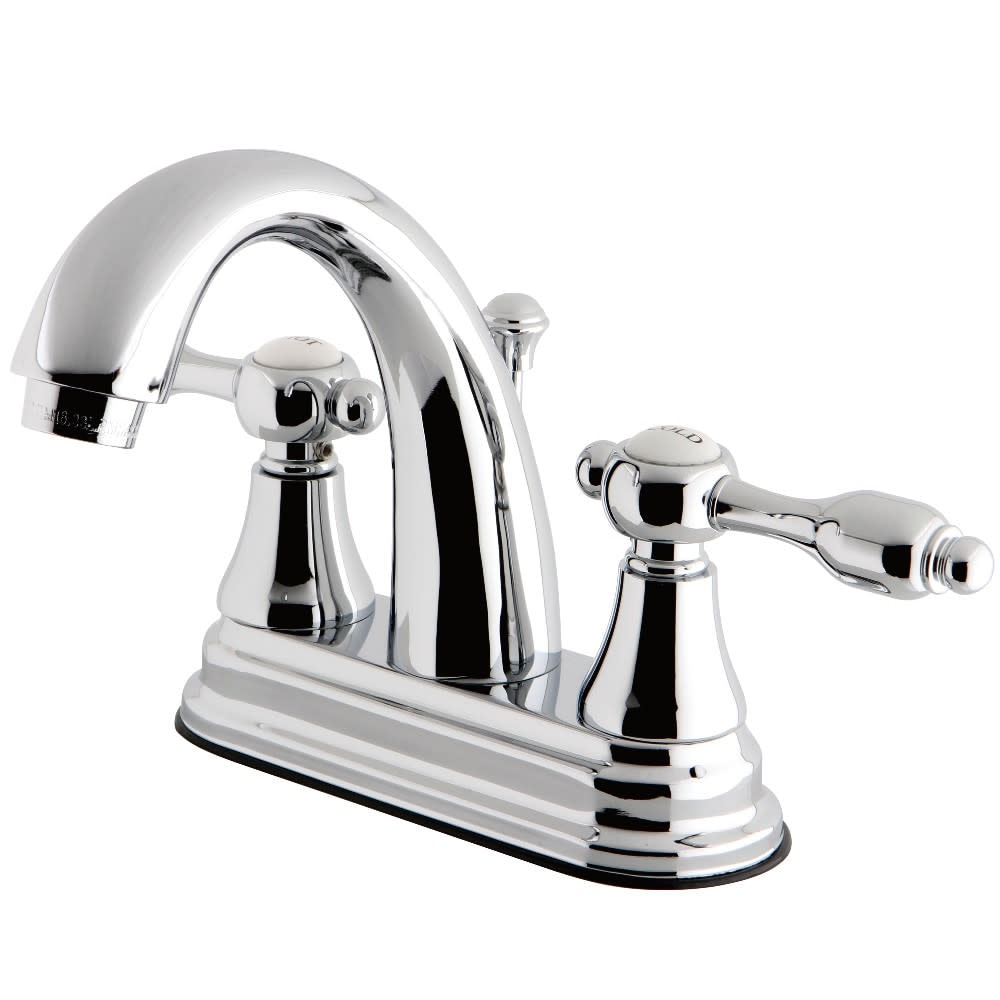Kingston Brass Tudor Centerset Bathroom Faucet - Includes Metal Pop-Up