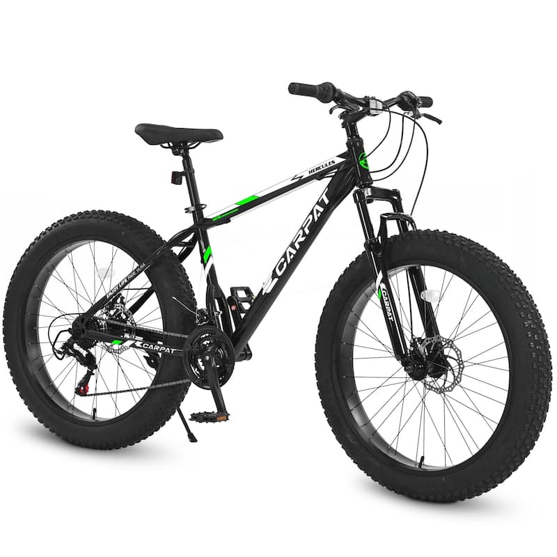 26 Inch Fat Tire Bike Adult/Youth Full Shimano 21 Speed Mountain Bike