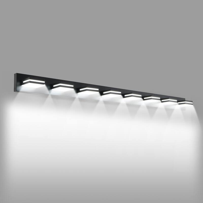 Modern LED Vanity Light, 8-Lights Wall Sconce for Bathroom and Mirror, Sleek Minimalist Design, Energy-Efficient