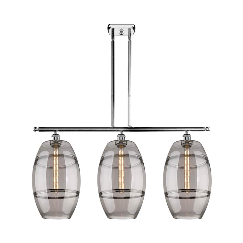 Innovations Lighting 516-3I-19-37 Vaz Linear Vaz 3 Light 37" Wide - Polished Chrome / Smoked